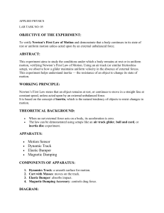 Newton's First Law Lab: Air Track Experiment