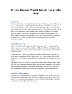 Brewing Business: A Guide to Running a Successful Coffee Shop