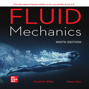 Fluid Mechanics Ninth Edition by White & Xue | Engineering Textbook