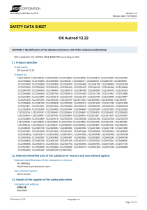OK Autrod 12.22 Safety Data Sheet (SDS) - GHS Rev. 8, 2019