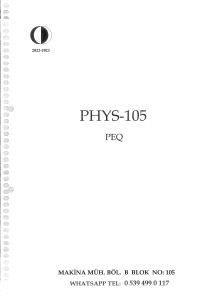 PHYS-105 PEQ Physics Exam Questions 2022-2023