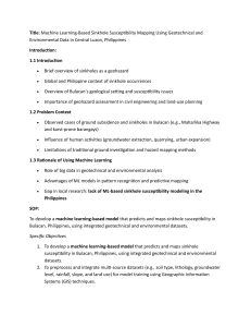 Machine Learning for Sinkhole Susceptibility Mapping in Philippines