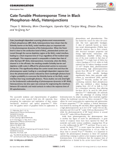 BP-MoS2 Heterojunction Photoresponse Time