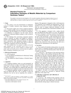 Indentation Hardness Testing: ASTM A 833 Standard Practice
