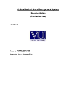 Online Medical Store Management System SRS Documentation - Version 1.0