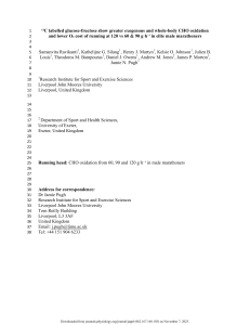 CHO Oxidation in Marathoners: 60, 90, 120 g/h Study