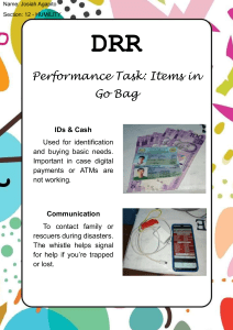 DRR Go Bag Essentials: Disaster Preparedness Checklist