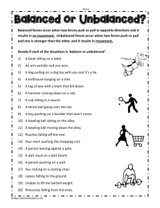 Balanced & Unbalanced Forces Worksheet | Physics Practice Activity