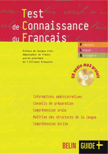 Test de Connaissance du Fran&ccedil;ais : Guide