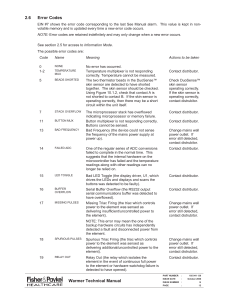 Infant Warmer Technical Manual: Error Codes & Specs