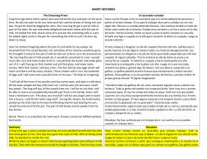 Cuentos cortos: El sacerdote soñador y Evaluación del niño