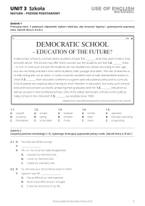 English Matura Basic Level Worksheet: Grammar, Vocabulary, Reading