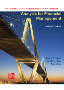 Analysis for Financial Management Thirteenth Edition | Higgins, Koski, Mitton