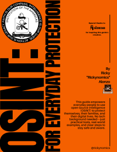OSINT for Everyday Protection: Practical Strategies by Rickynomics