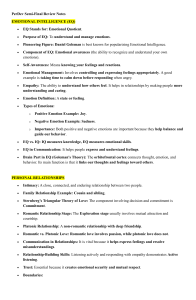 PerDev Semi-Final Review Notes: EQ, Relationships, Leadership