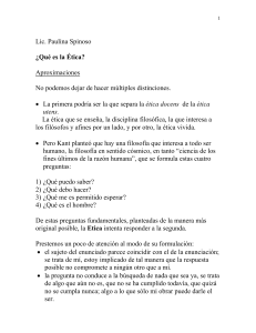 &Eacute;tica: Definiciones y Enfoques por Paulina Spinoso