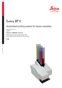 Leica IP C Instructions: Automated Tissue Cassette Printing
