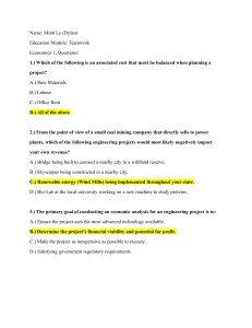 Economics Exam: Teamwork, Project Planning & Cost Analysis