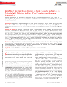 Cardiac Rehab Benefits for Diabetes Patients Post-PCI: Cardiovascular Outcomes