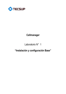 Manual de Laboratorio CallManager: Instalaci&oacute;n y Configuraci&oacute;n