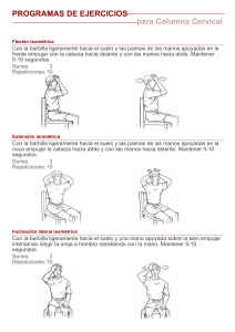 Programa de ejercicios para columna cervical
