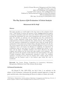 Hay System Job Evaluation: Critical Analysis & Design Insights
