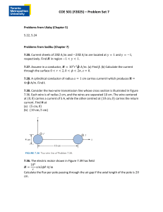 COE 501 Electromagnetics Problem Set