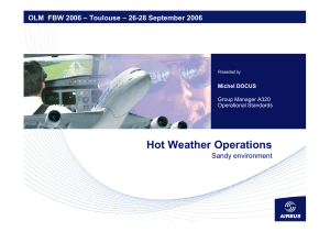 Hot Weather & Sandy Environment Aircraft Operations