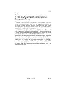 IAS 37: Provisions, Contingent Liabilities & Assets