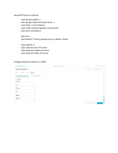 NFS Server Ops&aelig;tning & DNAC Backup Konfiguration