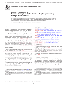 Textile Bursting Strength Test: ASTM D3786 Standard