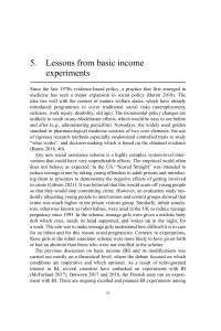 Lessons from Basic Income Experiments: Social Policy & Economic Impact