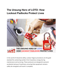 The Unsung Hero of LOTO  How Lockout Padlocks Protect Lives