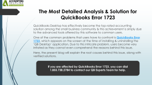 QuickBooks Error 1723: Analysis & Solutions