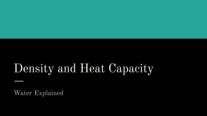 Water Density & Heat Capacity Explained
