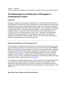 Shoegaze & Persona Soundtracks: Cultural Relevance & Music Analysis