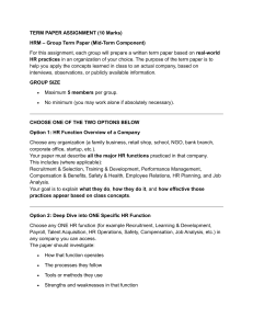 HRM Term Paper Assignment: Real-World HR Practices Analysis