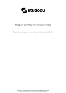 Rapport Bouwfysica: Thermisch en Hygrisch Gedrag van Constructies