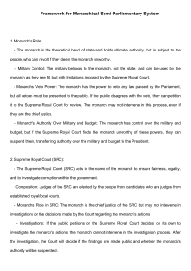 Monarchical Semi-Parliamentary System: Framework & Governance