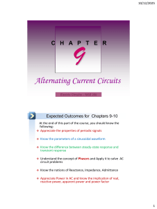 AC Circuits: Sinusoidal Waveforms & Phasor Analysis