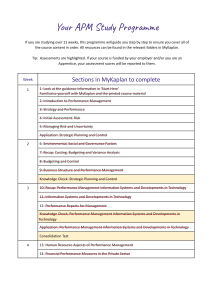 APM Study Programme: 11-Week Advanced Performance Management Guide