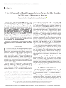 Dual-Band FSS for GSM Shielding: Compact 2.5-D Structure
