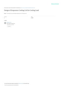 Evaporator Cooling Coil Design for VARC Systems: Calculation & Analysis