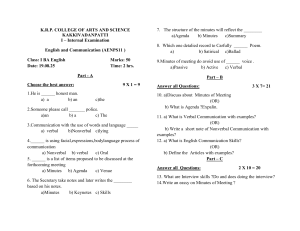 English & Communication Exam - 1st BA English