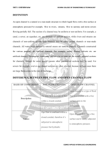 Uniform Flow: Open Channel vs. Pipe Flow in Applied Hydraulics Engineering