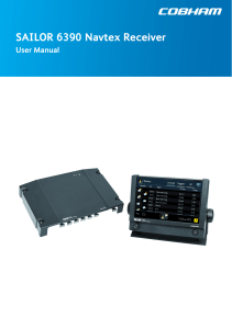 SAILOR 6390 Navtex Receiver User Manual
