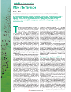 RNA Interference: Mechanisms and Applications