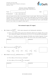 Analyse Examen Delft: Rijen, Reeksen, Vectorvelden
