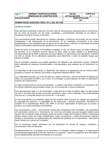 Normas y Especificaciones de Excavaciones para Construcci&oacute;n