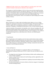 AI in Hotel Bookings Post-COVID Berlin: Dissertation Outline